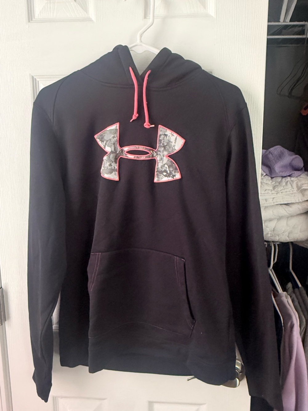 Under Armour Black Hoodie with Pink Details